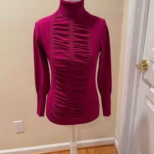 Cache Fuchsia Turtleneck Sweater
